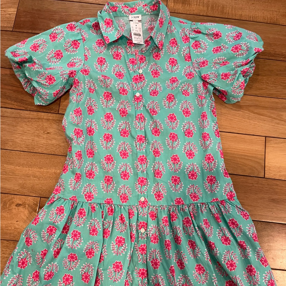 Jcrew factory floral shirt dress